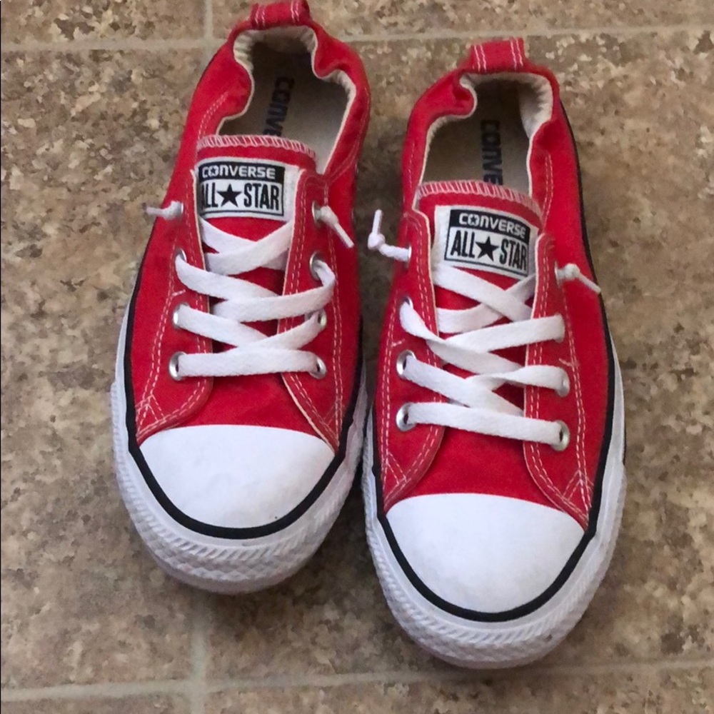 red converses almost new